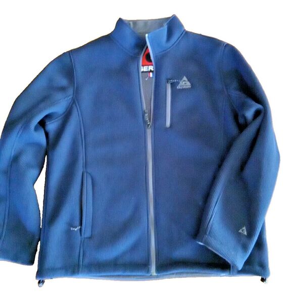 Gerry Jacket Mens XL Thermal Weave Fleece Lined Royal Blue Warm Wind Proof Coat - Picture 2 of 4